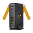 7MD Desktop Fast Charger With GaN Safety Technology, With 4 Type-C +4 USB Ports & 240W Total Power