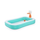 Bestway Dunk n' Splash Inflatable Family Swimming Pool (251 x 168 x 102cm) With 1 Air Pump Inflator | 54445 |