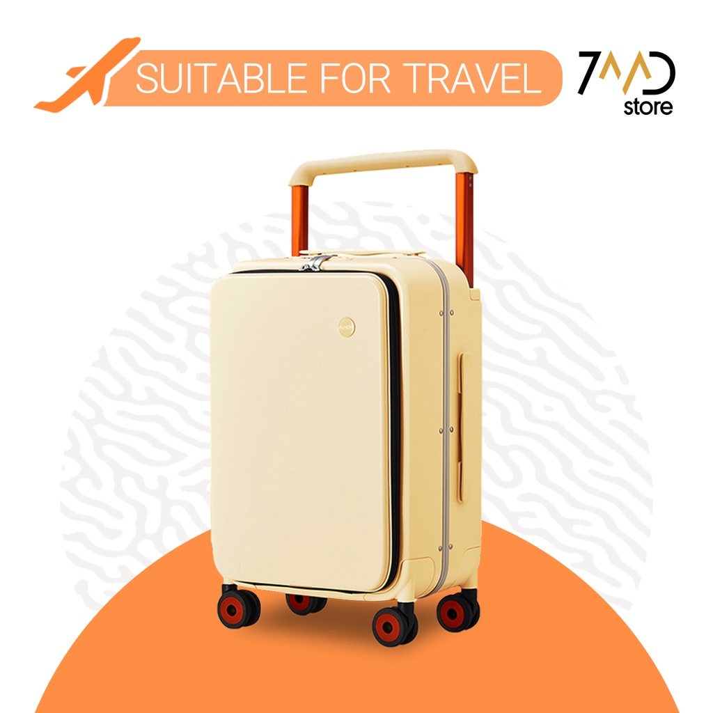 ALHOR LUXURY TROLLEY LUGGAGE BAG WITH 69L CAPACITY SIZE:24 INCH