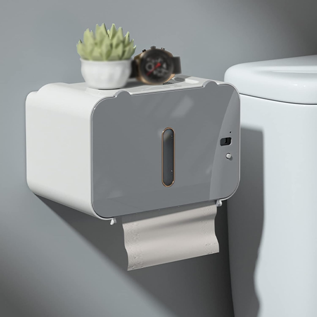 Smart Paper Towel Dispenser, Wall Mounted Paper Towel Dispenser, Induction Automatic Paper Output, USB Charging, Toilet Paper Holder Tissue Box, for Bathroom Kitchen Living Room |