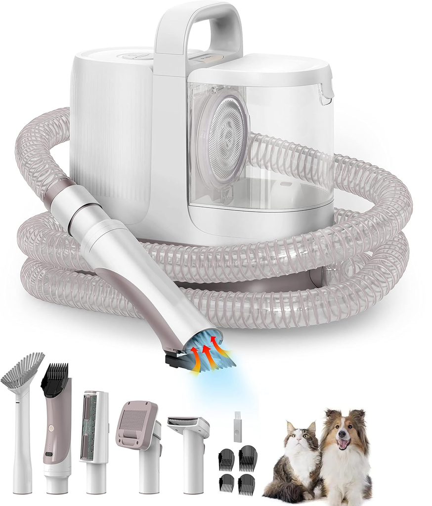 6-in-1 Pet Grooming Vacuum Cleaner | Professional Pet Grooming Vacuum with 6 Pet Grooming Tools | GDV01