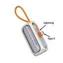 7MD Mini Power Bank 5000mAh Built-In Type-C & Lightning Cable With Indicator Light Rotating Tail Plug Portable Energy Box PD20W |7MD2443|