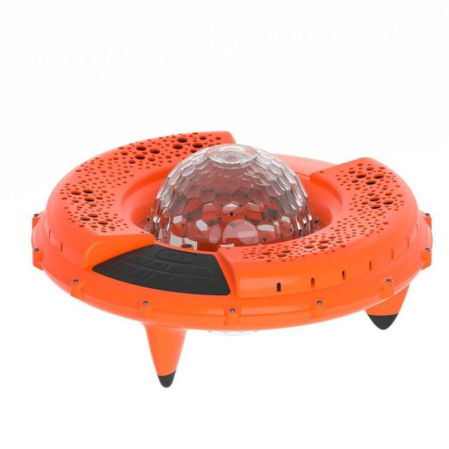 Porodo Soundtec Disco LED light Floating IP67 Water Resistant Bluetooth Speaker with 24000 mAh Battery Capacity & 19V/1.5A DC Input |PD-STDISCO-OG|