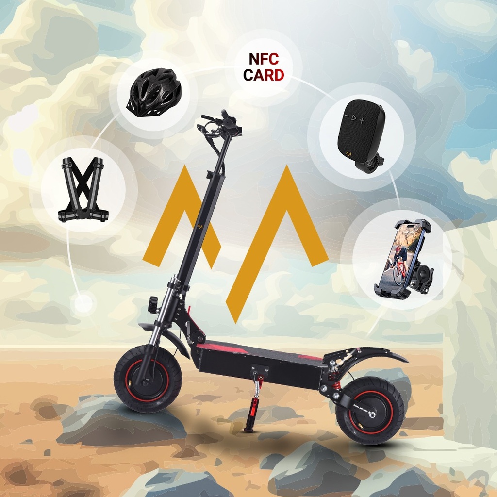 الصاروووخ: سكوتر كهربائي 7MD قابل للطي بقوة 1200 واط، سرعة 60-65 كم/ساعة، تصميم أنيق ومتطور |7MD2455|