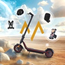 الانسيابي: سكوتر كهربائي قابل للطي 7MD بقدرة 350 واط وسرعة 30 كم/ساعة بتصميم عصري وأنيق |7MD2452|