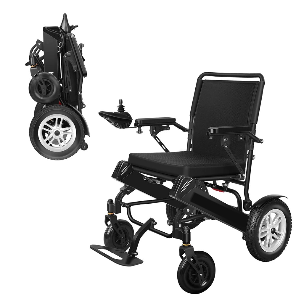 7MD Portable Foldable Electric Wheelchair Smooth Ride for Disabled & Elderly Travel