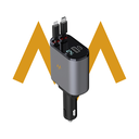 7MD 2 in1 Super Fast Charger with Telescopic Cable Built-in Fuse and Multi-Phones Charging Capacity 120W