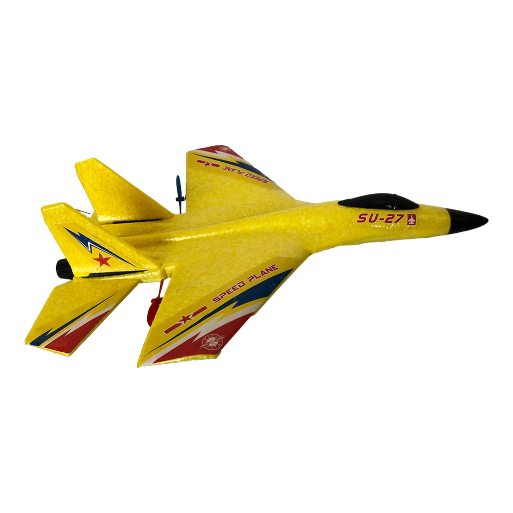A&T Airplane for Kids SU-27 Easy to Fly Anti Fall Glider Fighter Jet 2.4GHz 2 Channel RC Plane With Built in Smart Gyro System |AT02|