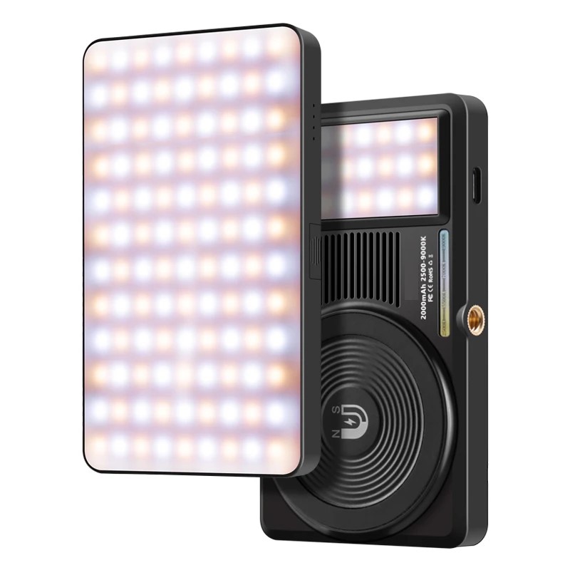 ضوء سيلفي LED بجيب مغناطيسي مزدوج الجوانب للإضاءة الإبداعية بالفيديو للهاتف المحمول | M20 |