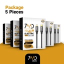 7MD Package Contains 5 x 7MD 1.5M Zinc Alloy Weaving Wire PD 30W Type-C to Lightning Fast Charging Data Cable |7MD2450|