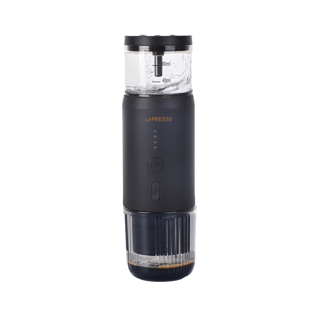 LePresso 135W 80ml Portable Espresso Machine Temperature Gauge Direct Heating & Extraction for Perfect Coffee |LP001||LPCFFM0001|