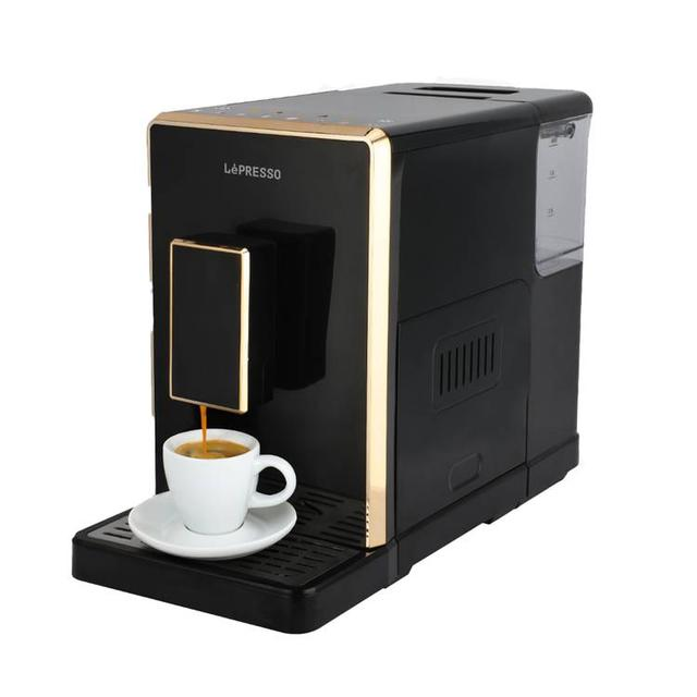 LePresso Perfetto 20 Bar Automatic Espresso Machine Adjustable Grinder, Hot Water Dispenser, Multiple Brewing Options - Black |LP003| |LPCFFM0003-BK|