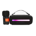 Porodo Soundtec 24W Portable Speaker Dual MIC Powerful Bass, FM Radio, RGB Light & Carrying Strap - Black |PD-STWLEP029-BK|