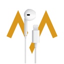 7MD Mono Earphone with Lightning Connector - Superior Stereo Sound 120cm Smart Wired Control Clear Mic Ergonomic Design |7MD-WEP01|