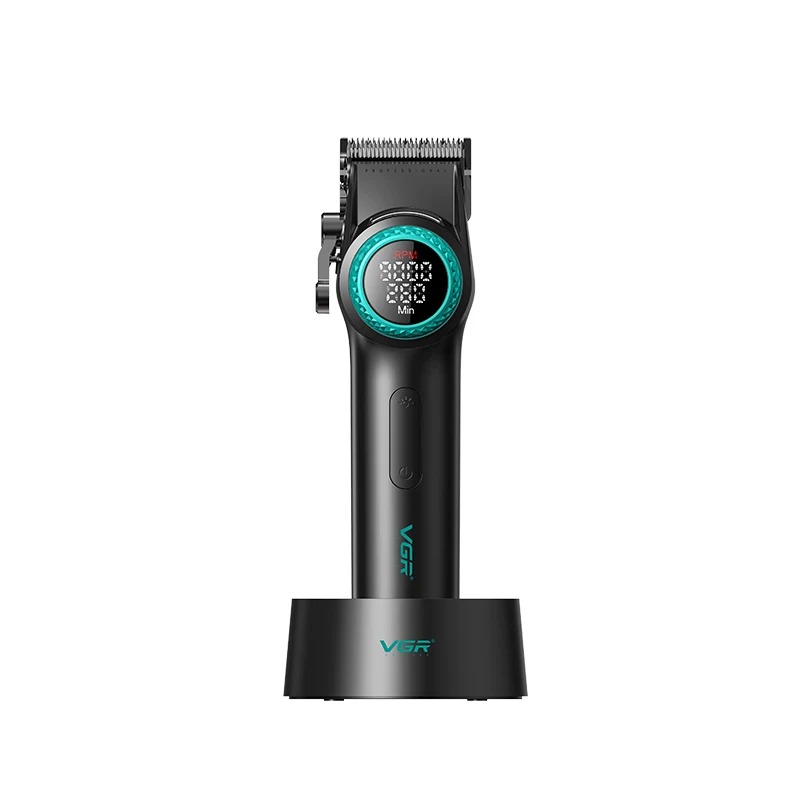 ماكينة قص الشعر الاحترافية VGR 001 للرجال بدون أسلاك مع شفرات من الفولاذ الكربوني 9000RPM وشاشة LED لقص الشعر بدقة | V-001 |