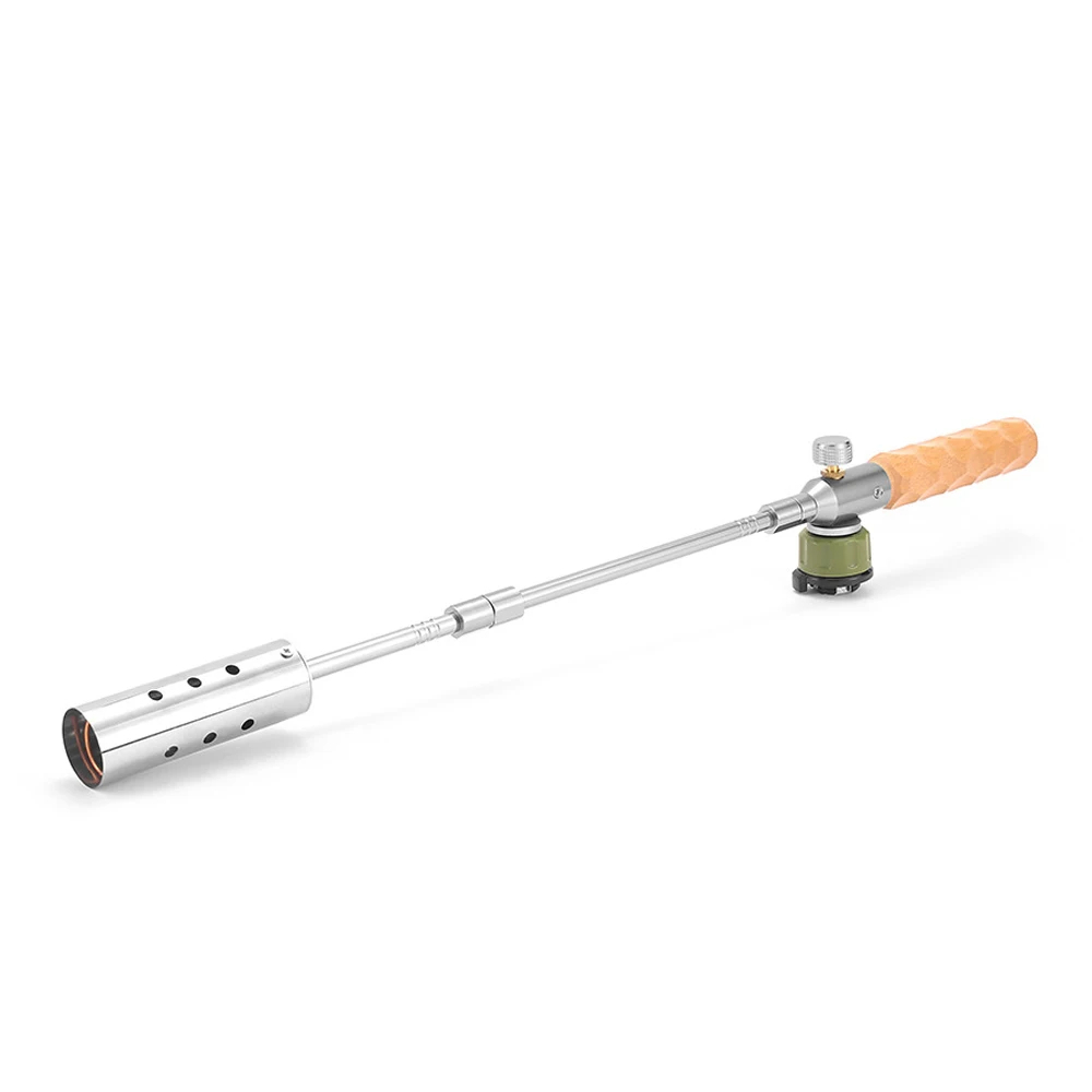 TakuMurano Wood Handle Camping Detachable Gas Torch High Power Outdoor Flamethrower for BBQ & Charcoal Burning |TC-PQ-101|