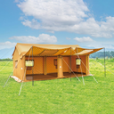 ALHOR Inflatable Tent 4 x 8 Meters Durable Outdoor Fabric & Cotton Camping Tent with Air Pump