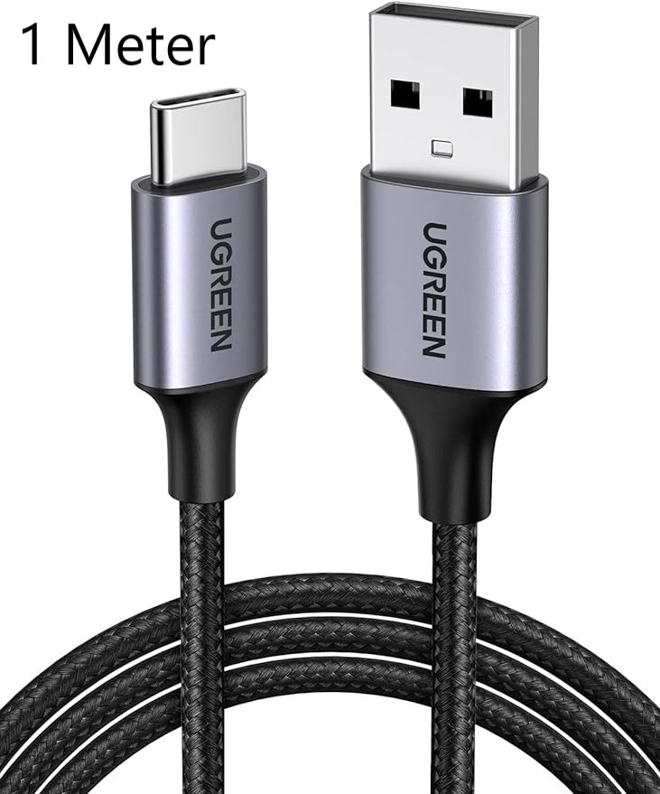 كابل شحن سريع UGREEN من النايلون المضفر USB-A إلى Type-C بطول 2 متر وقوة 18 واط | US288 |
