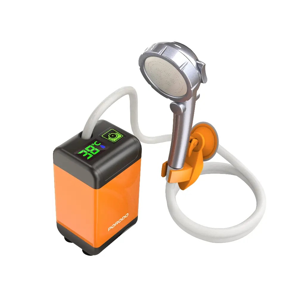 Porodo Lifestyle Portable Electric Shower Pump - Orange |LFST021||PD-LFST021-OG|
