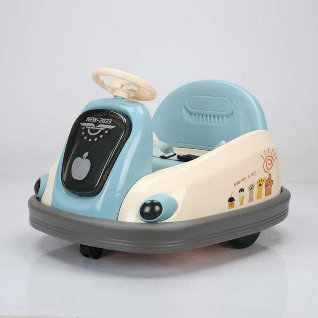 Mommy & Me Kids Electric Bumper Car By 7MD Powerful Dual Motors Single Seat Design and LED Headlights
