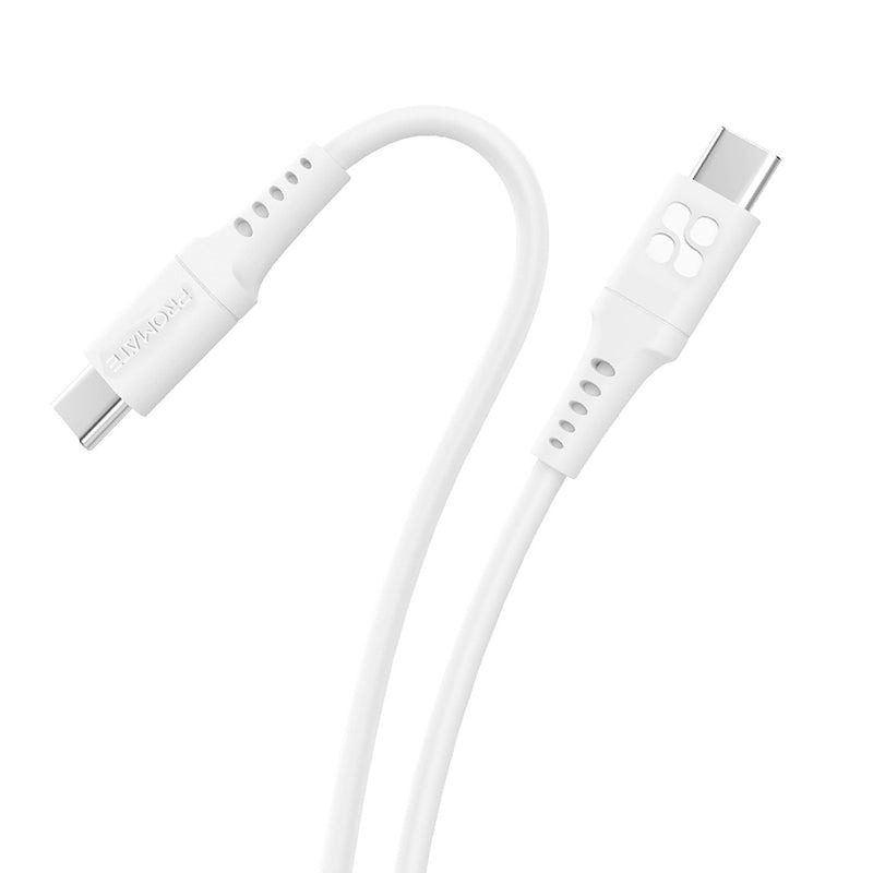 Promate 60W Power Delivery Ultra-Fast USB-C Soft Silicone Cable |PowerLink-CC120|