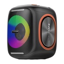 بروميت لومي ساوند™ سترايك-40 | سماعة بلوتوث بقوة 40 واط، إضاءة RGB، صب ووفر مدمج، حامل هاتف، ومقبض حمل