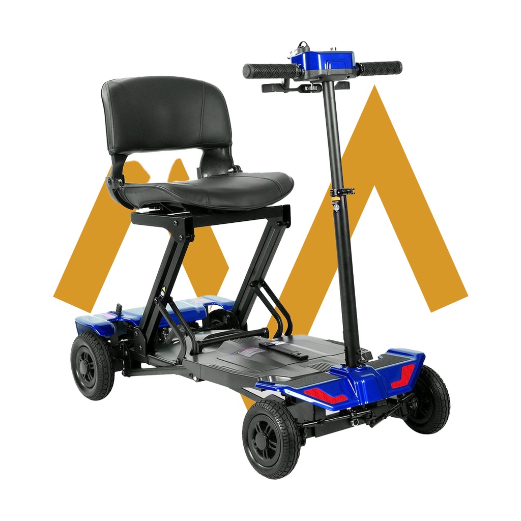 7MD High Performance Four Wheel Automatic Folding Electric Mobility Scooter for Disabled Persons with Remote Control