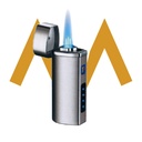 7MD Premium Cigar Torch Lighter Triple Adjustable Jet Flame Rechargeable & Windproof