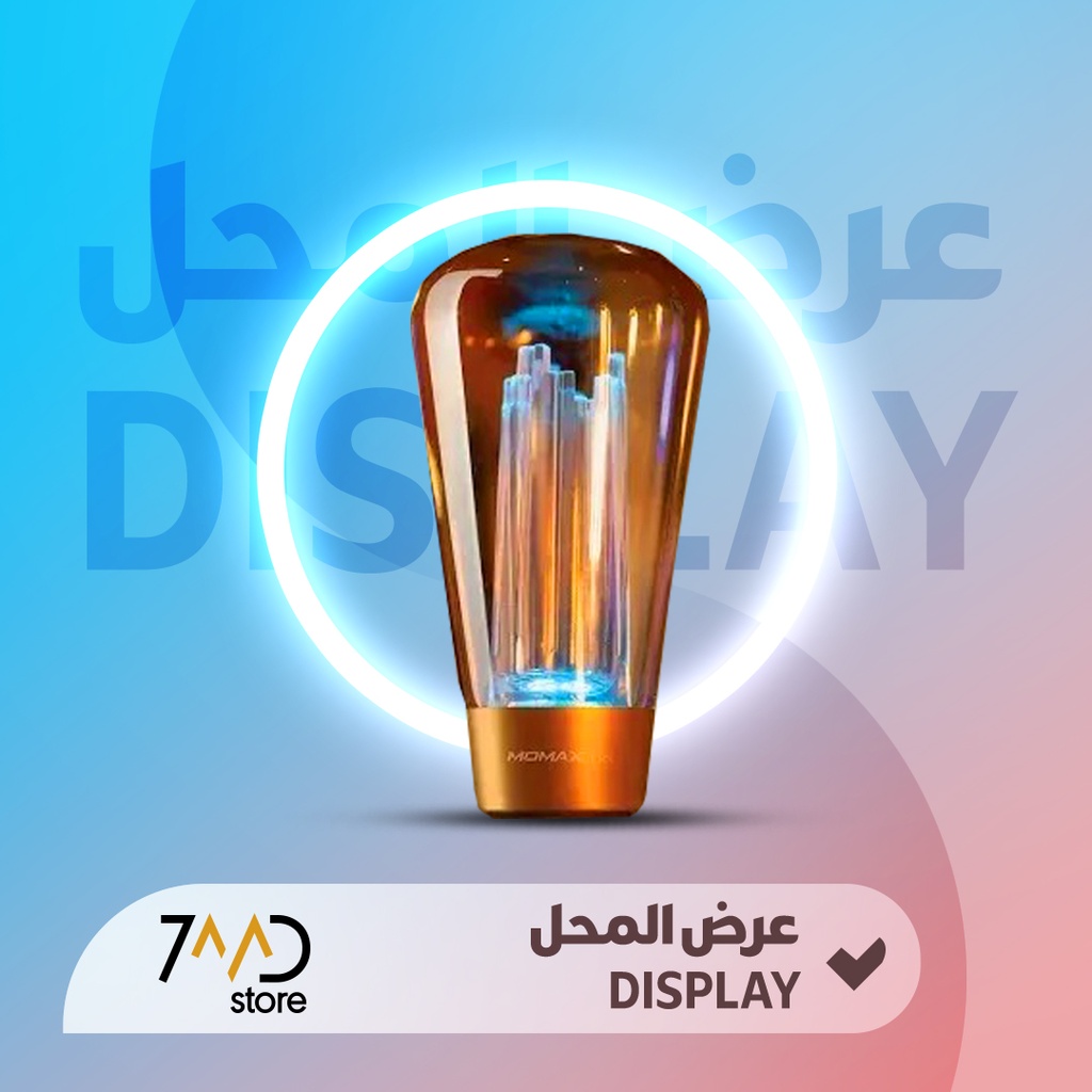 🚨 منتج مستخدم للعرض 🚨 لمبة LED ذكية Momax Smart Classic IoT – إضاءة متعددة الألوان RGB |م: IB5SR |