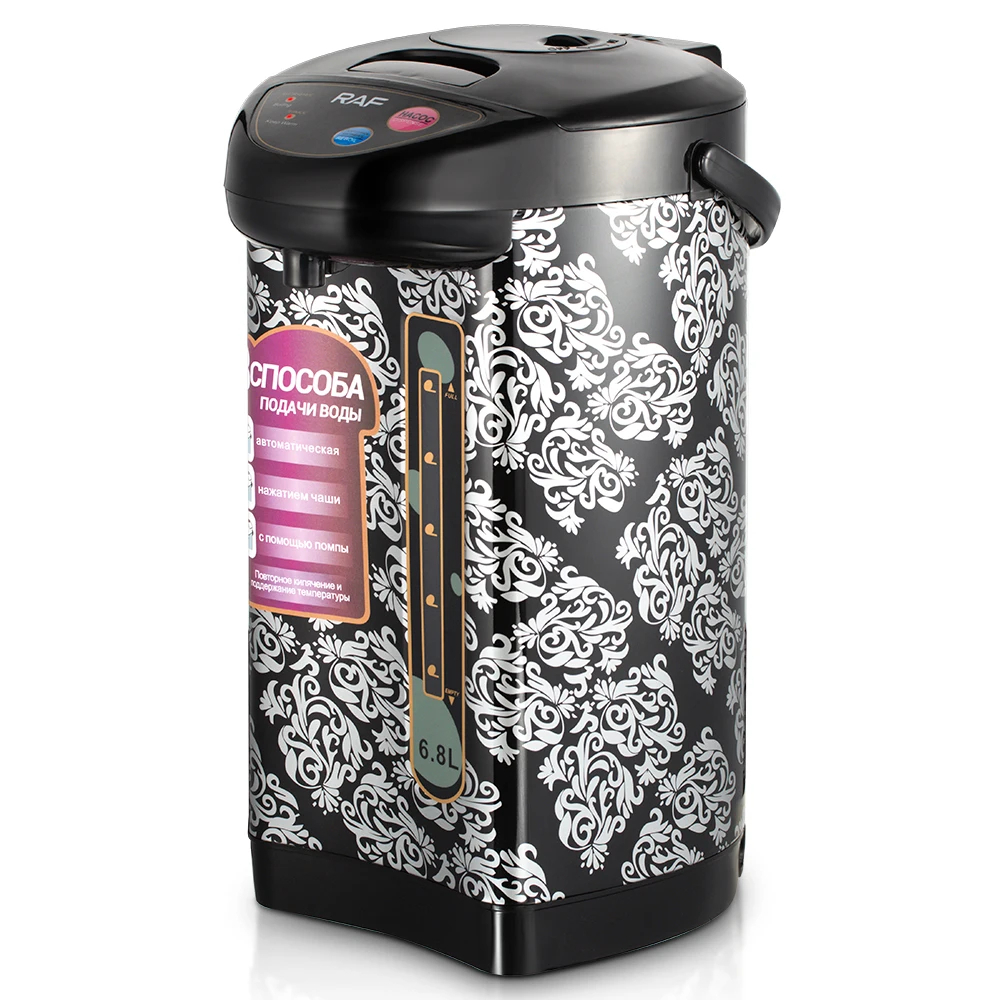 RAF Electric Kettle 6.8L Stainless Steel 750W Fast Boil with Temperature Control & Boil Dry Protection |R.7906|