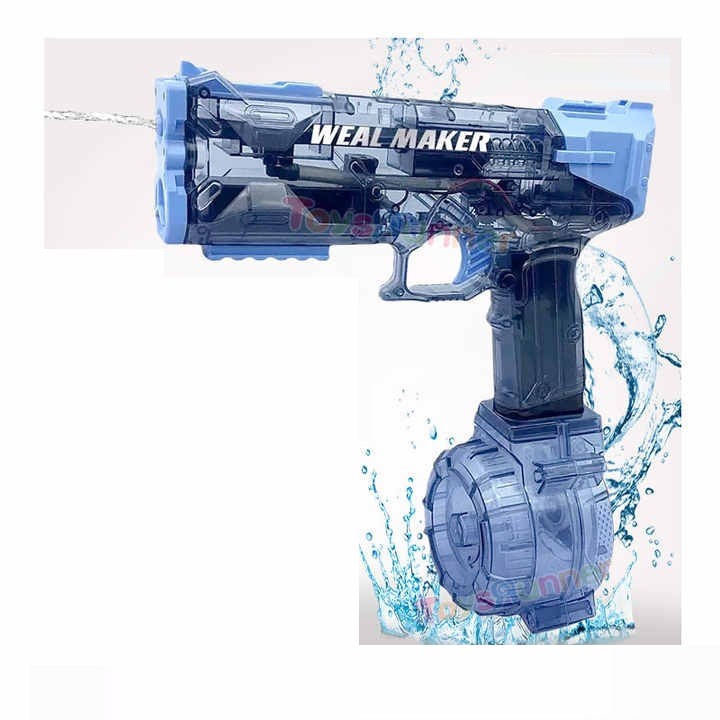 WEAL MAKER Electric Water Gun 26 to 39 ft Long Range 1200mAh Battery Extra Large Reservoir Waterproof & Durable - Blue |W555|