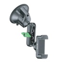 حامل الهاتف العالمي Green Lion GX19 بتدوير 360°، كوب شفط قابل للغسل، قبضة متينة، توافق شامل وتصميم مقاوم للاهتزاز |GN19UPHLDBK|