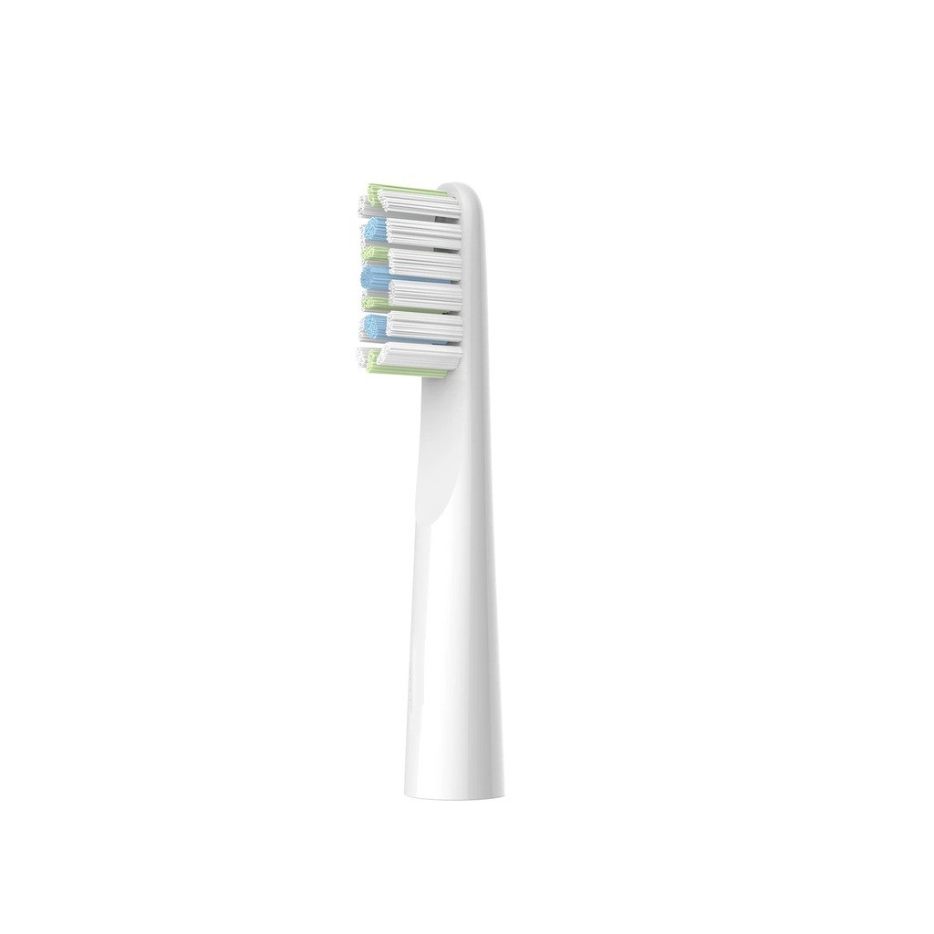 Replacement Toothbrush Heads For 7MD Portable Intelligent Electric Toothbrush Eco-Friendly Dupont Tynex Soft Bristles 32000 Strokes/Min Vibration Regular Size Pack of 2