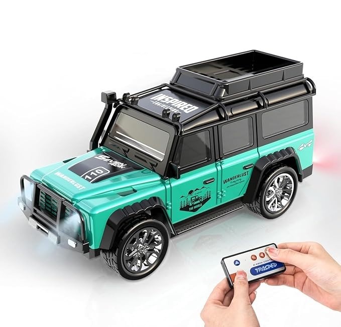 Remote Control Car High Speed Alloy RC Car with LED Headlights 2.4Ghz Frequency 60 Min Endurance 1:64 Size