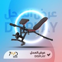 🚨 منتج مستخدم للعرض 🚨 مقعد تمارين قابل للطي والتعديل – معدات لياقة بدنية للمنزل – باللون الأسود مع تطريز أحمر – مثالي لتمارين القوة ورفع الأثقال 🚨 بدون كرتون 🚨 