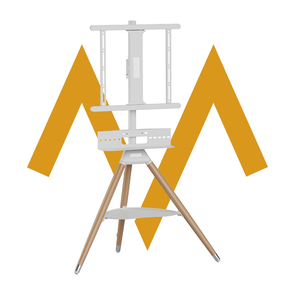 7MD TV Stand with Mount 32"-65" Height Adjustable Floor Tripod Stand VESA Compatible Sound Bar Bracket Swivel & Tilt Features |7MD-04006|