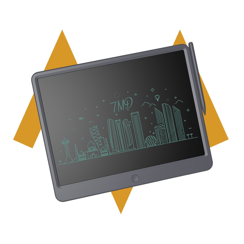 لوح الكتابة الرقمية: 7MD بشاشة LCD عريضة 15 بوصة  تصميم صديق للأطفال وصديق للبيئة  دفتر ملاحظات محمول ومتين |7MD24100|