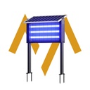 7MD Solar Powered Mosquito Killer 18W (Medium Size) Rechargeable Intelligent Design Energy Conservation Durable with High Voltage Insect Elimination |7MD-916|