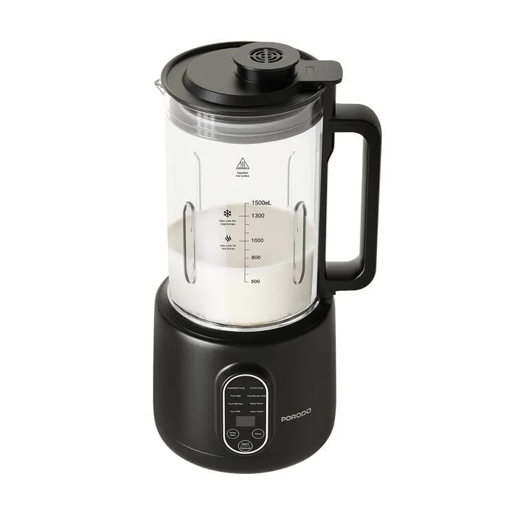 Porodo Lifestyle Nut Milk Maker 600W 1.5L Advanced Thermal Jar Auto Clean Dual Mode Blending |LFS059||PD-LFST059-BK|