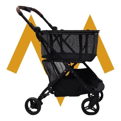 7MD Shopping Cart Foldable Heavy Duty Large Capacity 360° Rotating Wheels Portable Multi Purpose Dolly |FSC-5535B|
