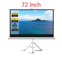 7MD Projection Screen with Stand Portable Matte White Home Theater & Outdoor Use 72”-150”