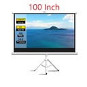 7MD Projection Screen with Stand Portable Matte White Home Theater & Outdoor Use 72”-150”