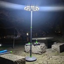 مصباح شارع شمسي LED بقوة 800 واط، مقاوم للماء بمعيار IP67، مصباح أمان خارجي مع لوح شمسي من البولي سيليكون، شحن سريع وتخزين طاقة عالي