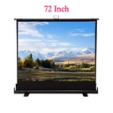 7MD Portable Floor Standing Projection Screen Matt White High Gain Wrinkle Free Wide Viewing Angle for Home Theater Offices & Schools