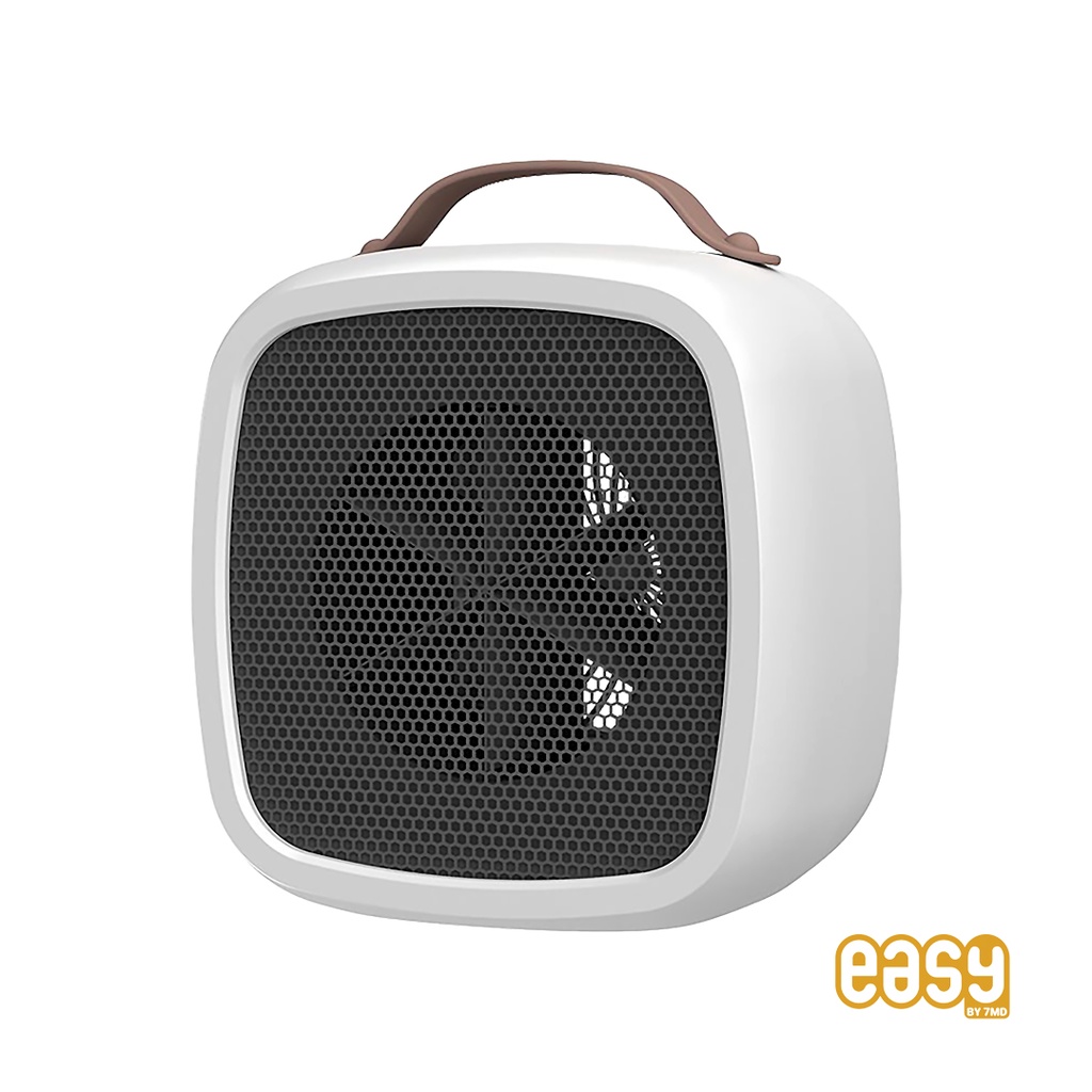 easy Desktop Heater by 7MD Compact Efficient 500W Fast Heating Quiet Warm Air Blower for Bedroom Living Room