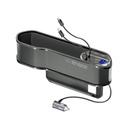 Promate 65W Multi-Functional Car Organizer and Charging Station with USB C & Lightning Retractable Cables |CarMate-RPD|