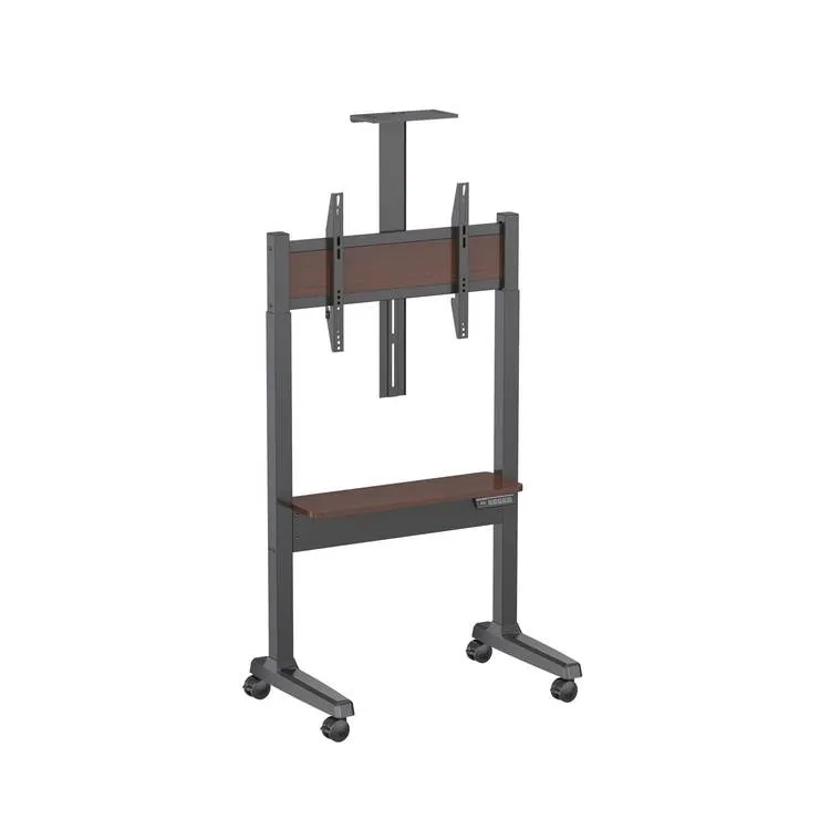 Powerology Electric TV Stand with Vertical Height Adjustment for 37"- 86" TVs Stable Durable with Easy Control Panel |PTVDES-BK/WH|