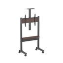 Powerology Electric TV Stand with Vertical Height Adjustment for 37"- 86" TVs Stable Durable with Easy Control Panel |PTVDES-BK/WH|