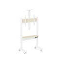 Powerology Electric TV Stand with Vertical Height Adjustment for 37"- 86" TVs Stable Durable with Easy Control Panel |PTVDES-BK/WH|