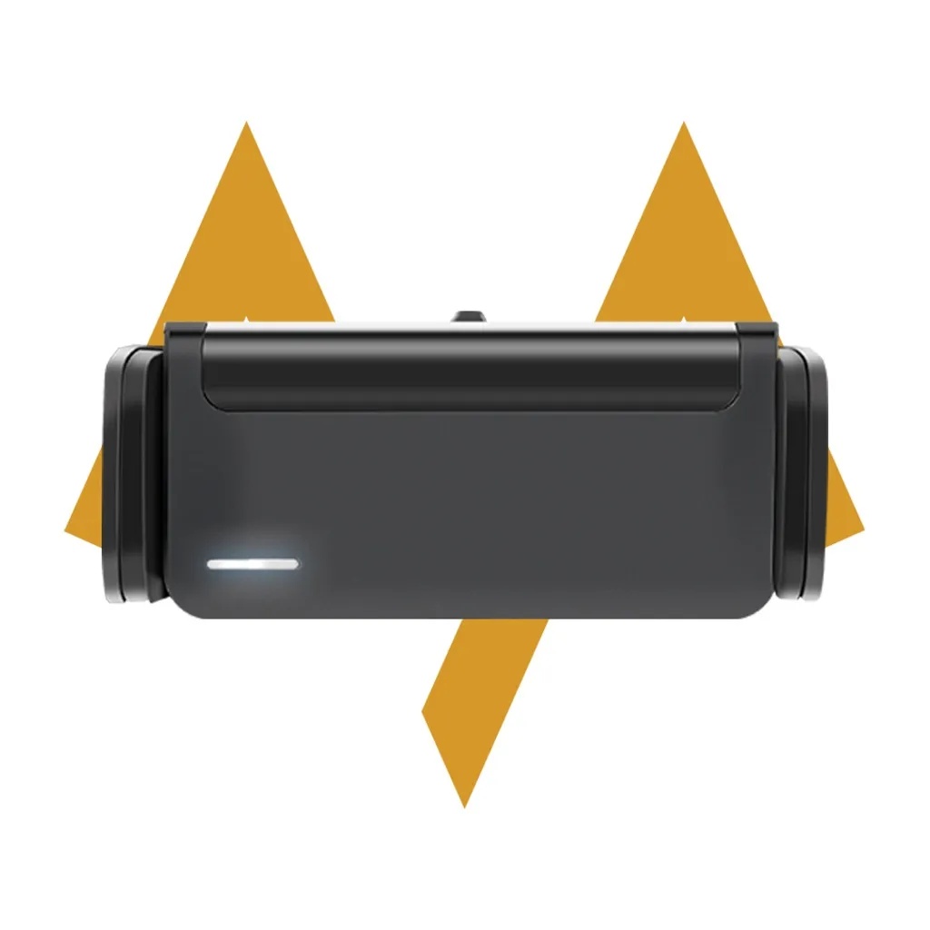 7MD Mini Car Electric Holder with Automatic Clamping Adjustable Aluminum Alloy Arms Wireless Charging 200mAh Battery